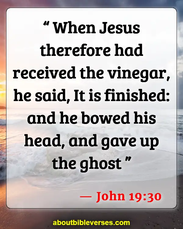 Bible Verses About Jesus Suffering On The Cross (John 19:30)