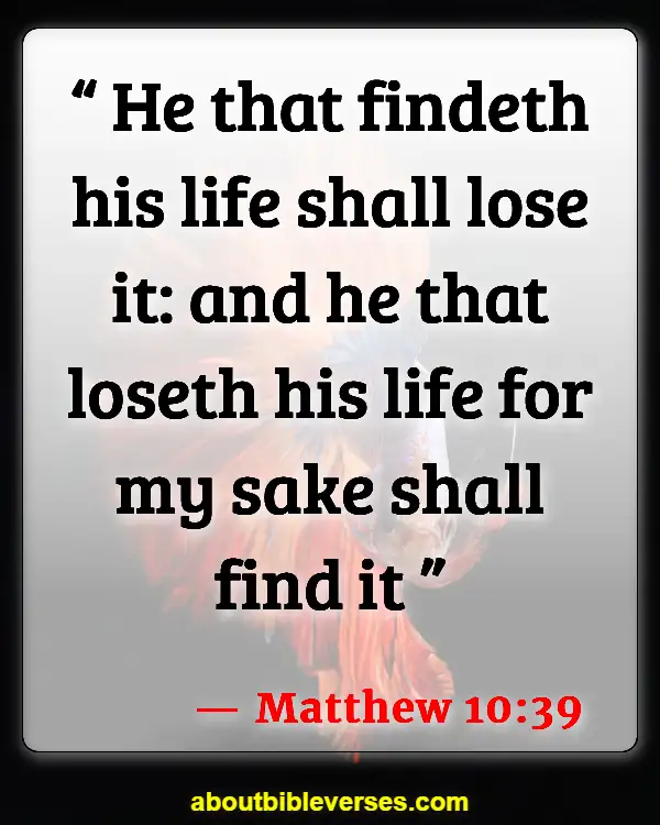 Bible Verses About Suffering And Hope (Matthew 10:39)