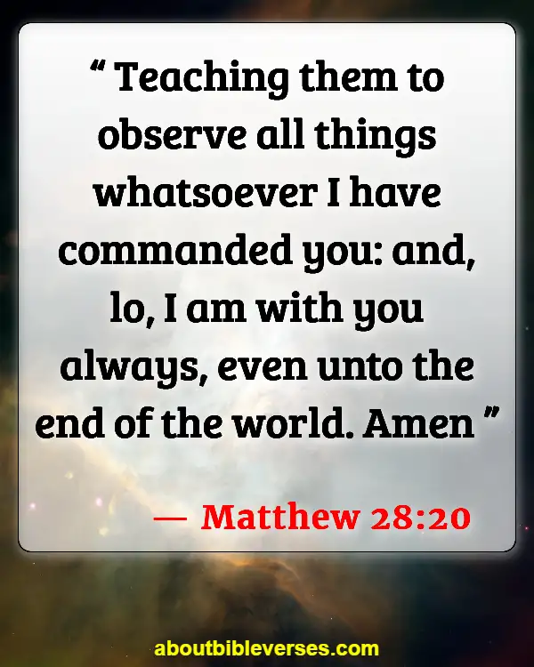Bible Verses About Vocation (Matthew 28:20)