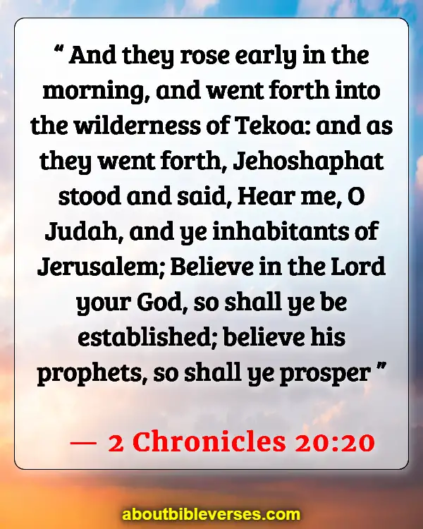 Bible Verses On God Is Faithful To His Promises (2 Chronicles 20:20)