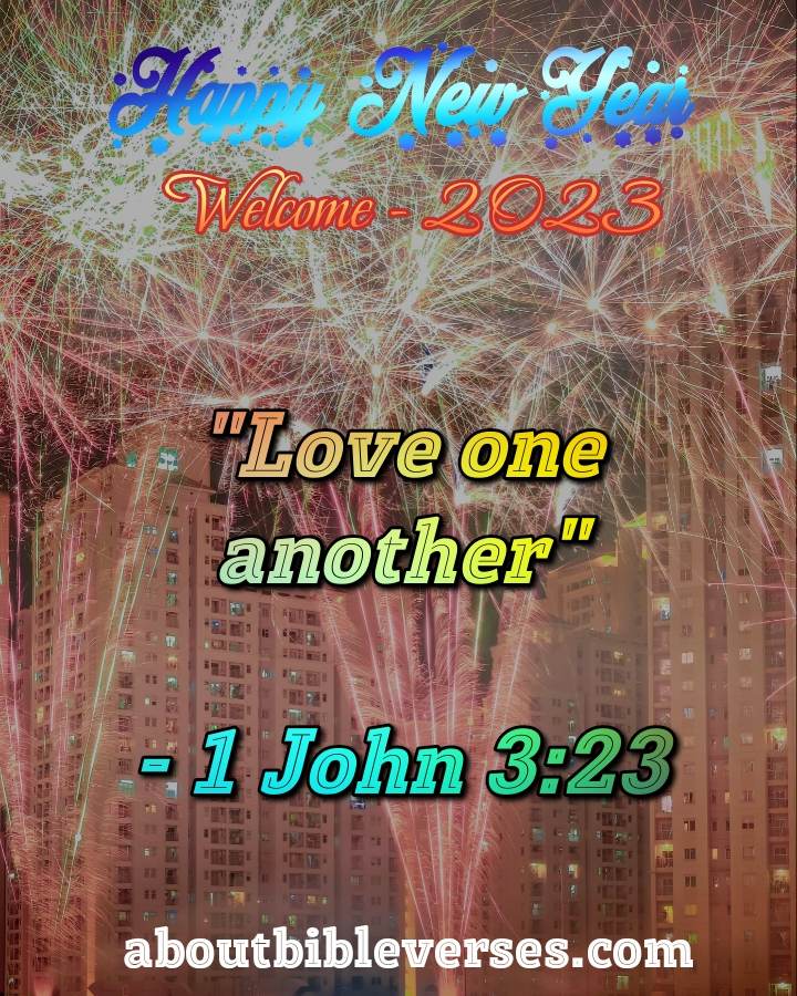 Happy New Year 2023 Bible Verse (1 John 3:23)