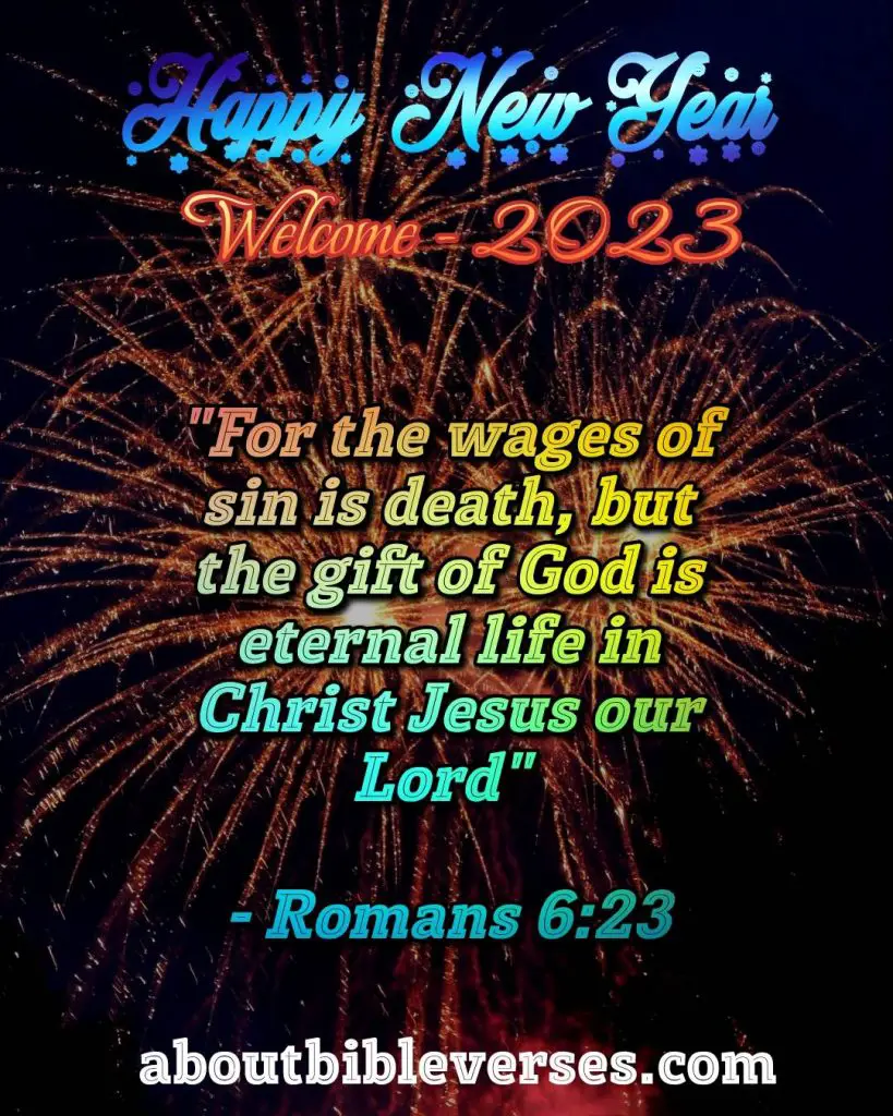 Happy New Year 2023 Bible Verse (Romans 6:23)
