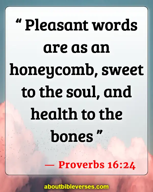 Bible Verses For Social Media Sharing (Proverbs 16:24)