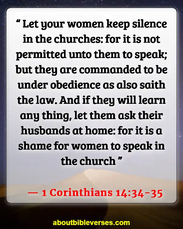 Bible Verse Women Preachers And Pastors (1 Corinthians 14:34-35)
