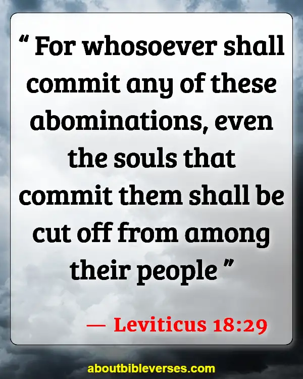 Bible Verses About Abomination (Leviticus 18:29)