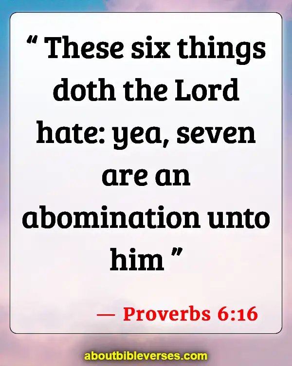 Bible Verses About Abomination (Proverbs 6:16)
