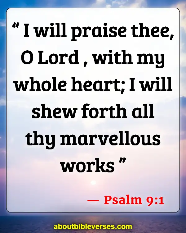 Bible Verses About Appreciation (Psalm 9:1)