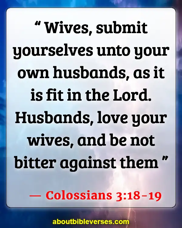 Bible Verses For Praying For A Life Partner (Colossians 3:18-19)
