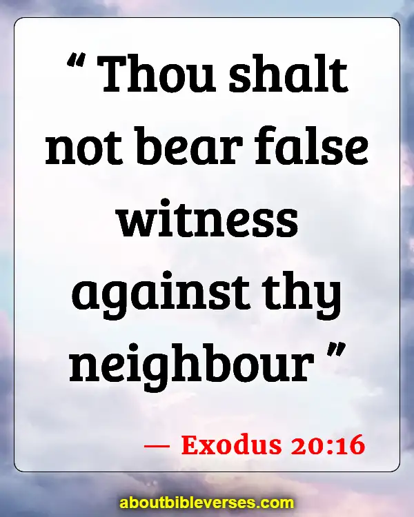 Bible Verses About Cheating And Lying (Exodus 20:16)