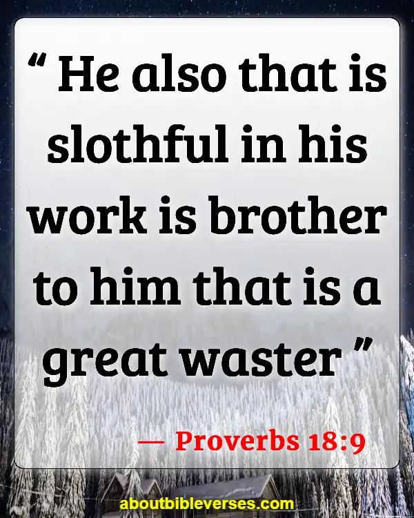 Bible Verses About Sleep And Laziness (Proverbs 18:9)