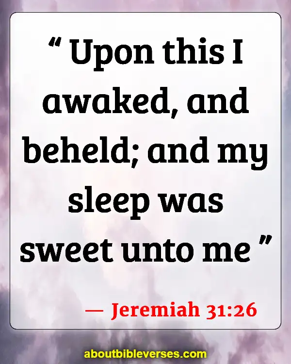 Bible Verses About Sleeping Well (Jeremiah 31:26)