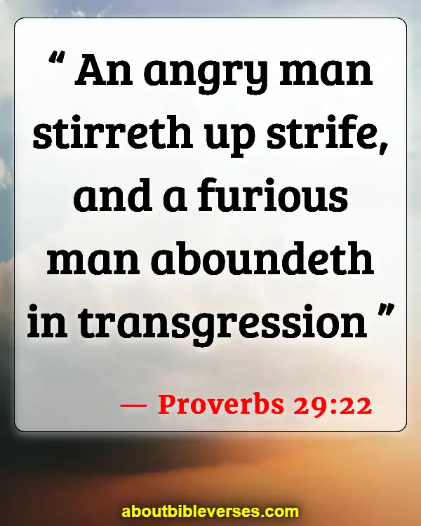 Bible Verses About Family Problems Solution (Proverbs 29:22)