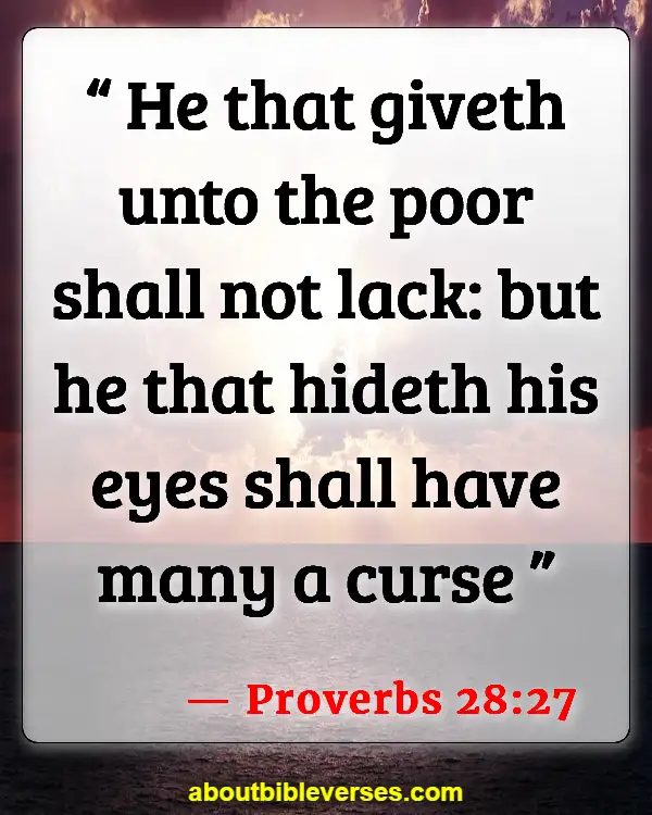 Bible Verses For Money Problems (Proverbs 28:27)