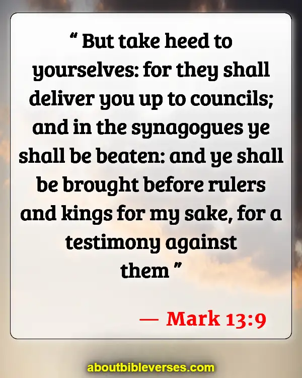 Bible Verses About Warning Before Destruction (Mark 13:9)