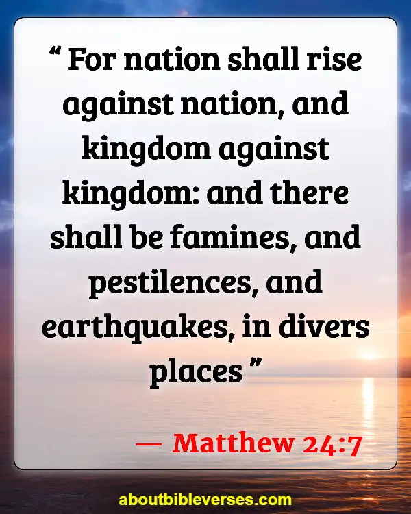 Bible Verses About Warning Before Destruction (Matthew 24:7)