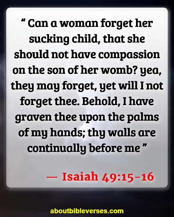 Bible Verses For Abandonment And Rejection (Isaiah 49:15-16)