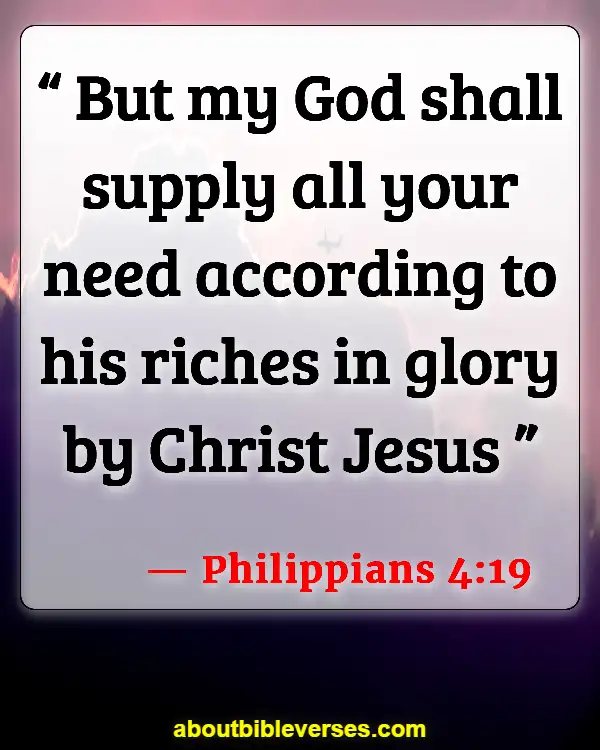 Bible Verses About Financial Problems (Philippians 4:19)
