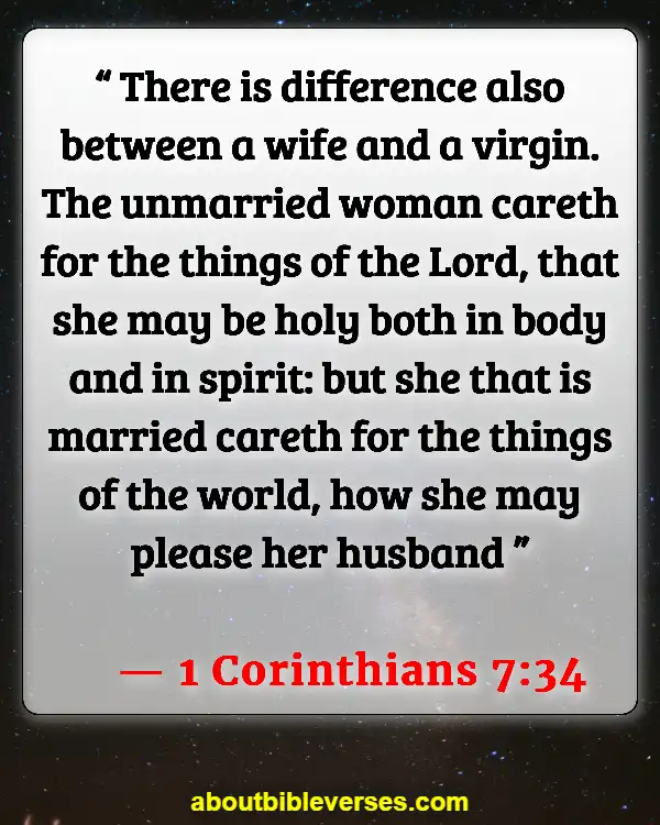 Bible Verses For Singles Who Want To Get Married (1 Corinthians 7:34)