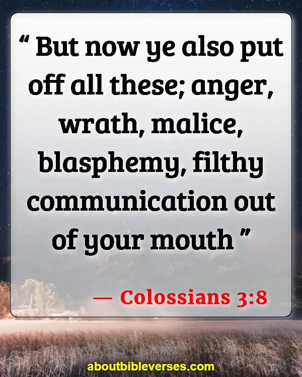 Bible Verses About Cursing (Colossians 3:8)