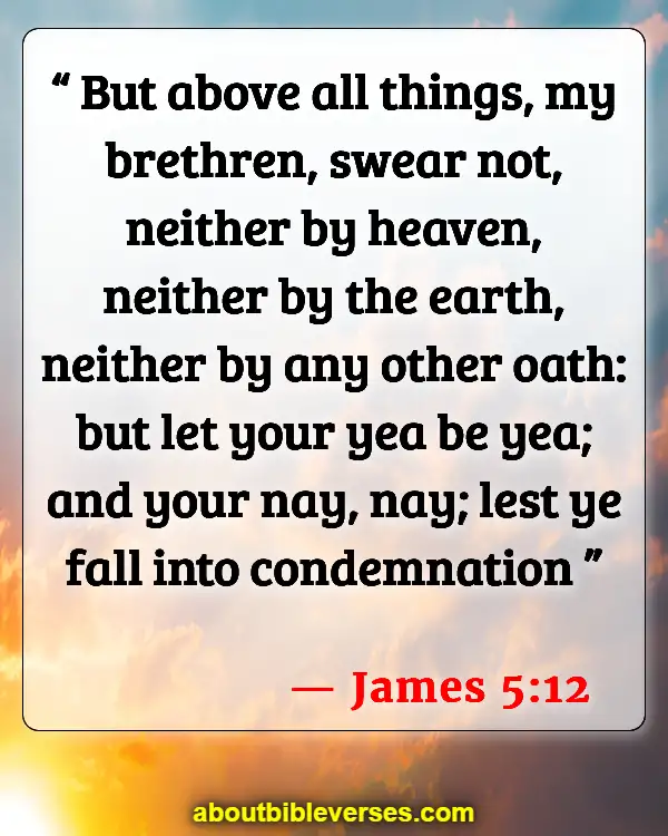 Bible Verses About Cursing (James 5:12)