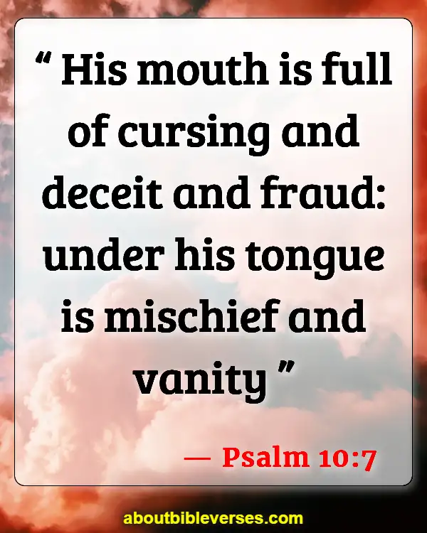 Bible Verses About Cursing (Psalm 10:7)