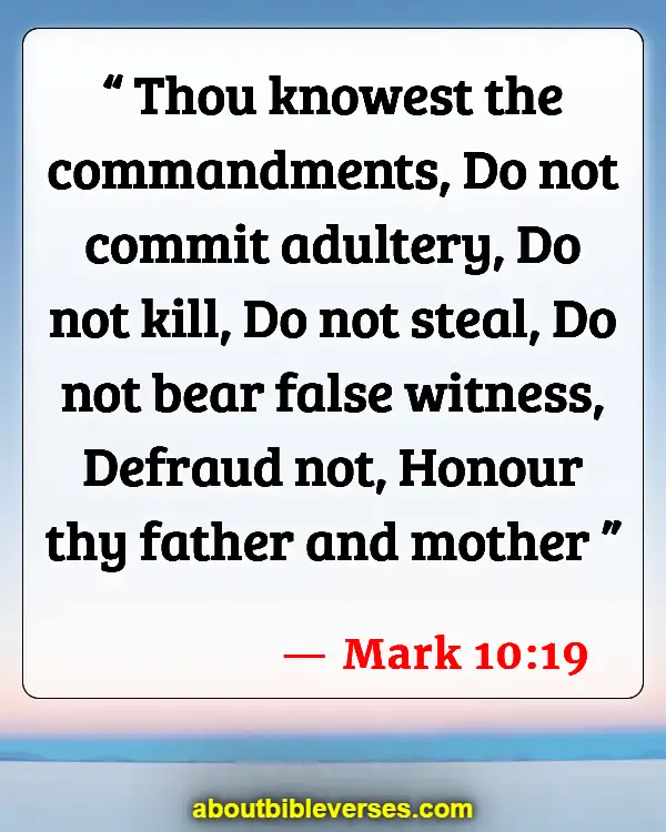 Bible Verses About Cheating With Money (Mark 10:19)