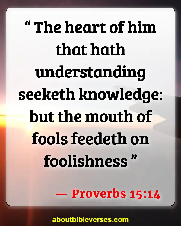 Bible Verses About Too Much Knowledge (Proverbs 15:14)