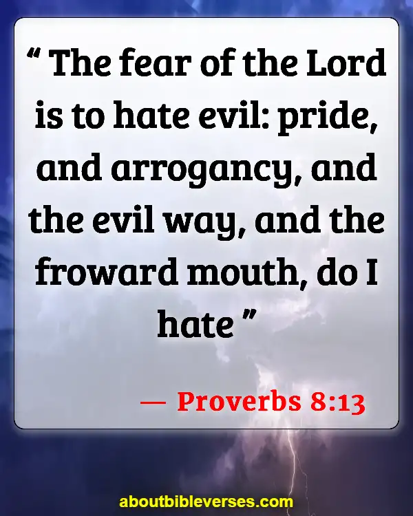 Scripture Of Consequences Of Pride (Proverbs 8:13)