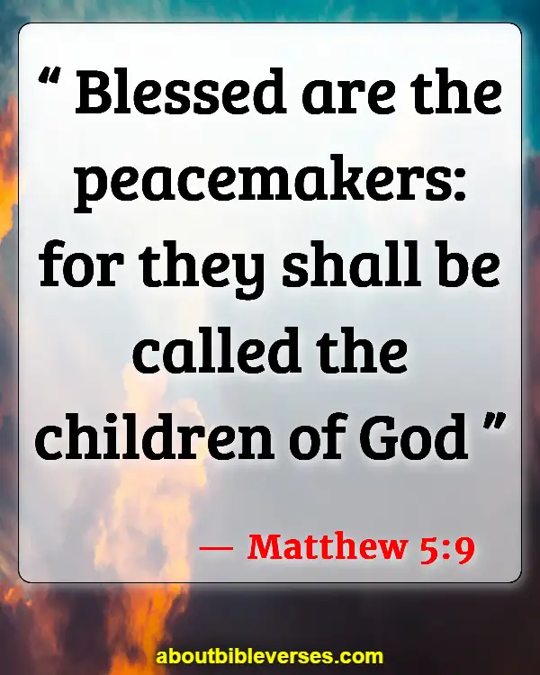 Bible Verses For Seek Peace And Pursue It (Matthew 5:9)