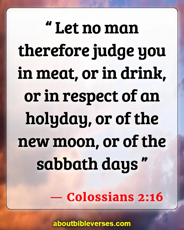 Bible Verses About Sabbath (Colossians 2:16)