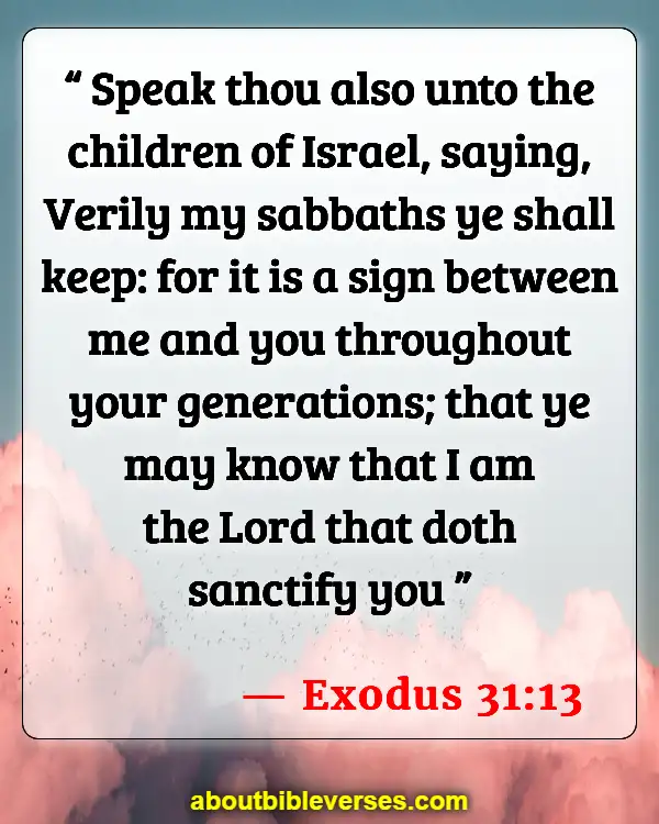 Bible Verses About Sabbath (Exodus 31:13)