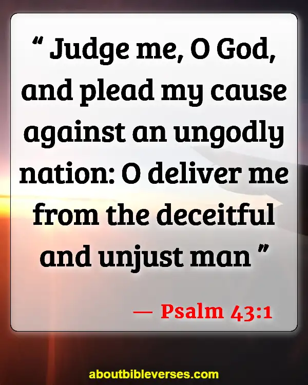 Bible Verses About Standing Up Against Injustice (Psalm 43:1)