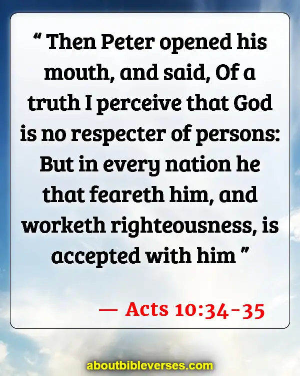 Bible Verses About God Accepting Everyone (Acts 10:34-35)