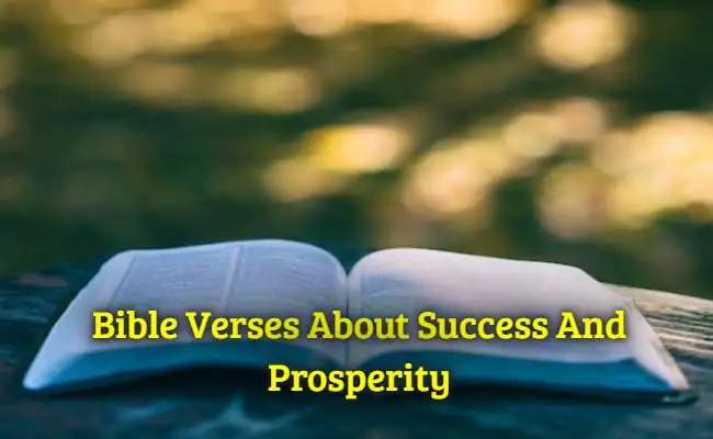 Bible Verses About Success And Prosperity