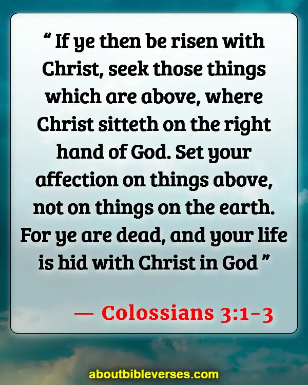 Bible Verse About Being Set Apart From The World (Colossians 3:1-3)