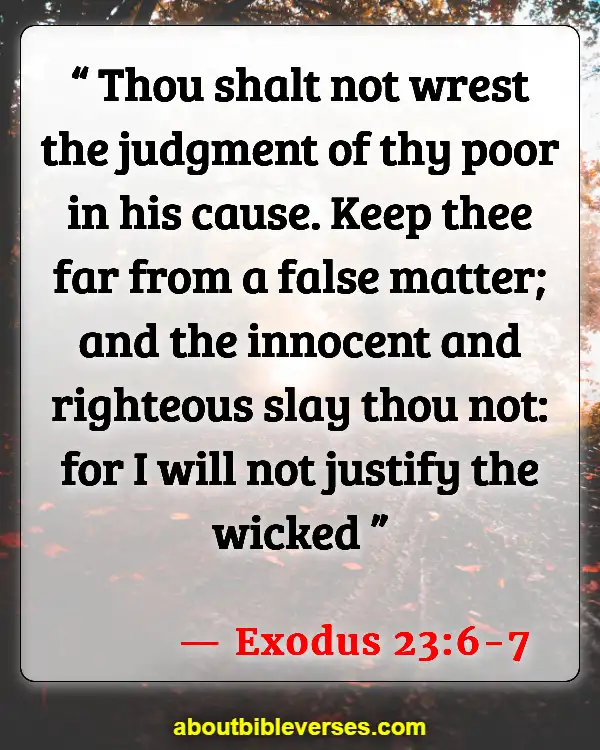 Bible Verses About Fairness And Equality (Exodus 23:6-7)