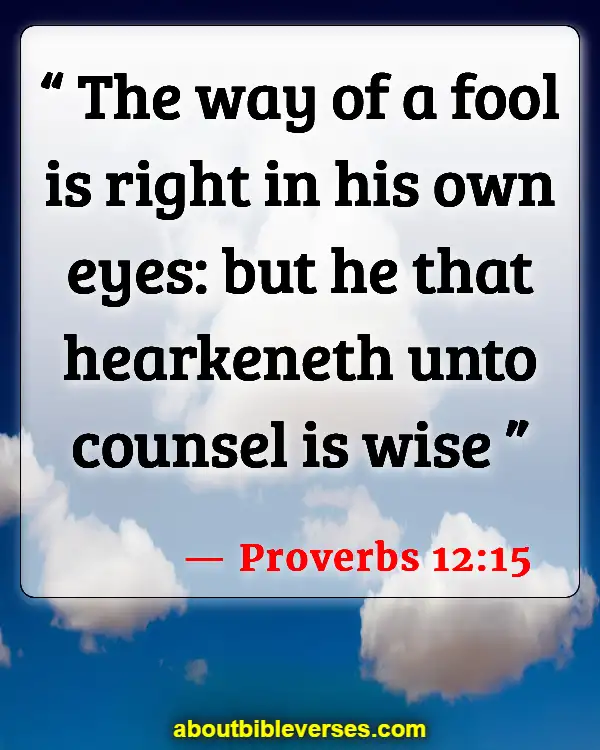Bible Verses For Teenage Problems (Proverbs 12:15)