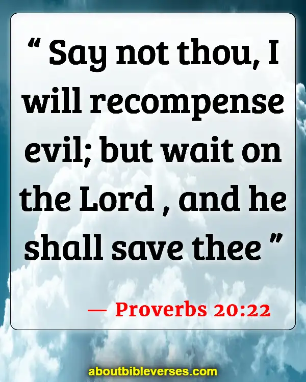 Bible Verses About God Waiting For You (Proverbs 20:22)