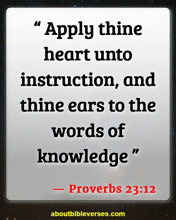 Short Bible Verses For Facebook, Instagram, WhatsApp Bio (Proverbs 23:12)