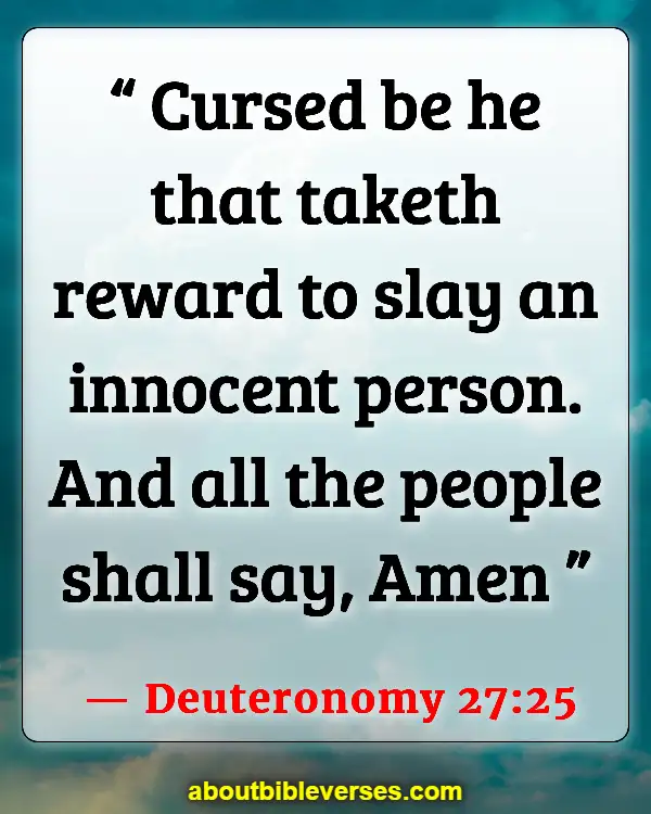 Bible Verses About Murdering The Innocent (Deuteronomy 27:25)