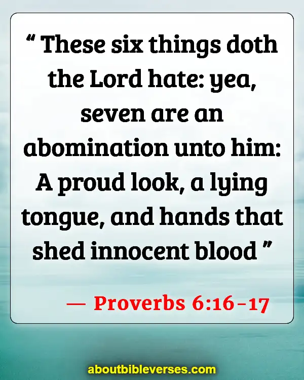 Bible Verses About Murdering The Innocent (Proverbs 6:16-17)