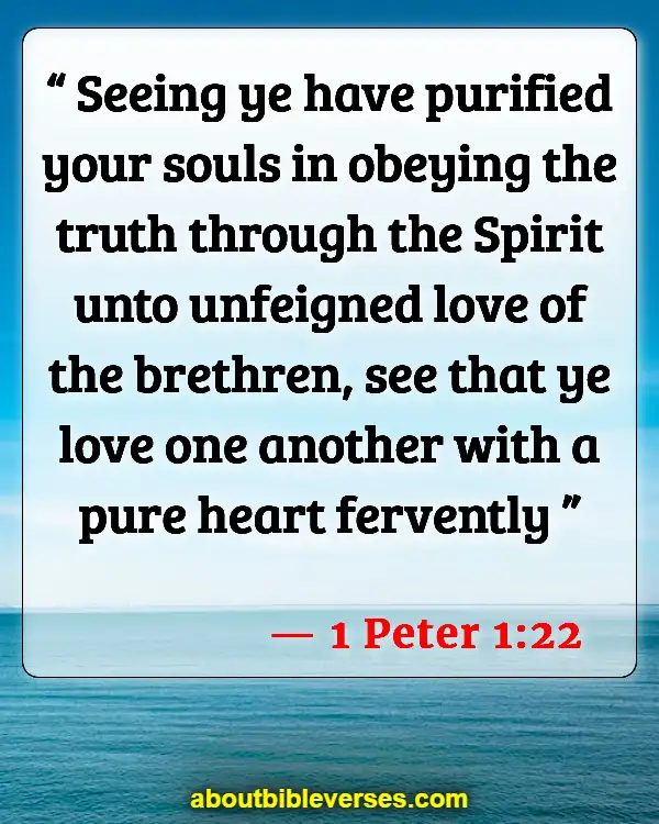 Bible Verses About Commitment To One Another (1 Peter 1:22)