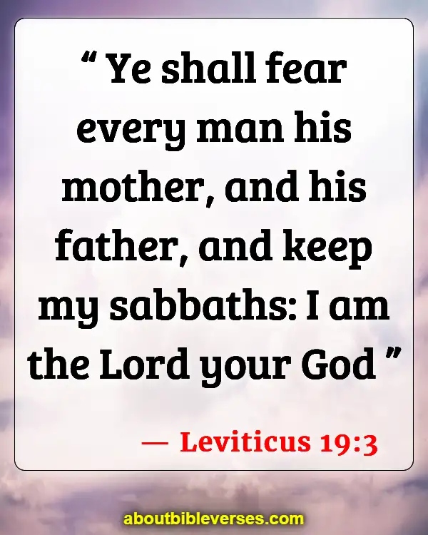 Bible Verses About Disrespect To Parents (Leviticus 19:3)