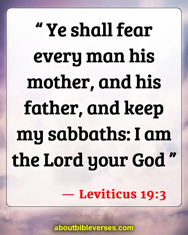 Bible Verses About Taking Care Of Your Elderly Parents (Leviticus 19:3)