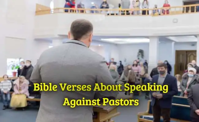 Bible Verses About Speaking Against pastors
