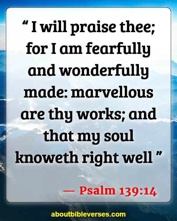 Bible Verses Self Bio Quotes (Psalm 139:14)