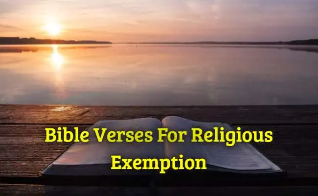 Bible Verses For Religious Exemption