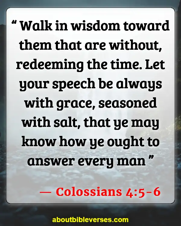 Bible Verses For Social Media Sharing (Colossians 4:5-6)