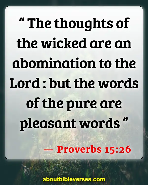 Bible Verses To Fight Evil Thoughts (Proverbs 15:26)