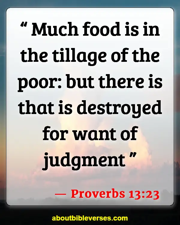 Bible Verses About Farming (Proverbs 13:23)